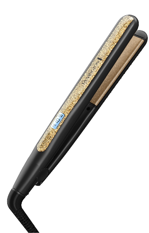1 Flat Iron with Ultimate Ceramic Plates in Gold Glitter Remington